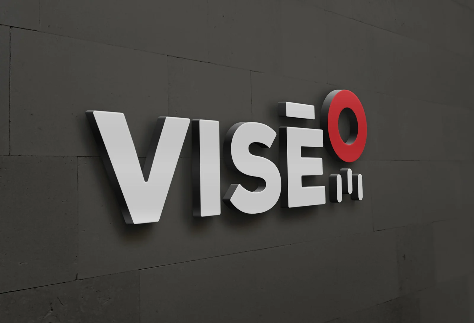 Image de l'enseigne du nouveau logo crée pour la nouvelle identité visuelle de Viséo