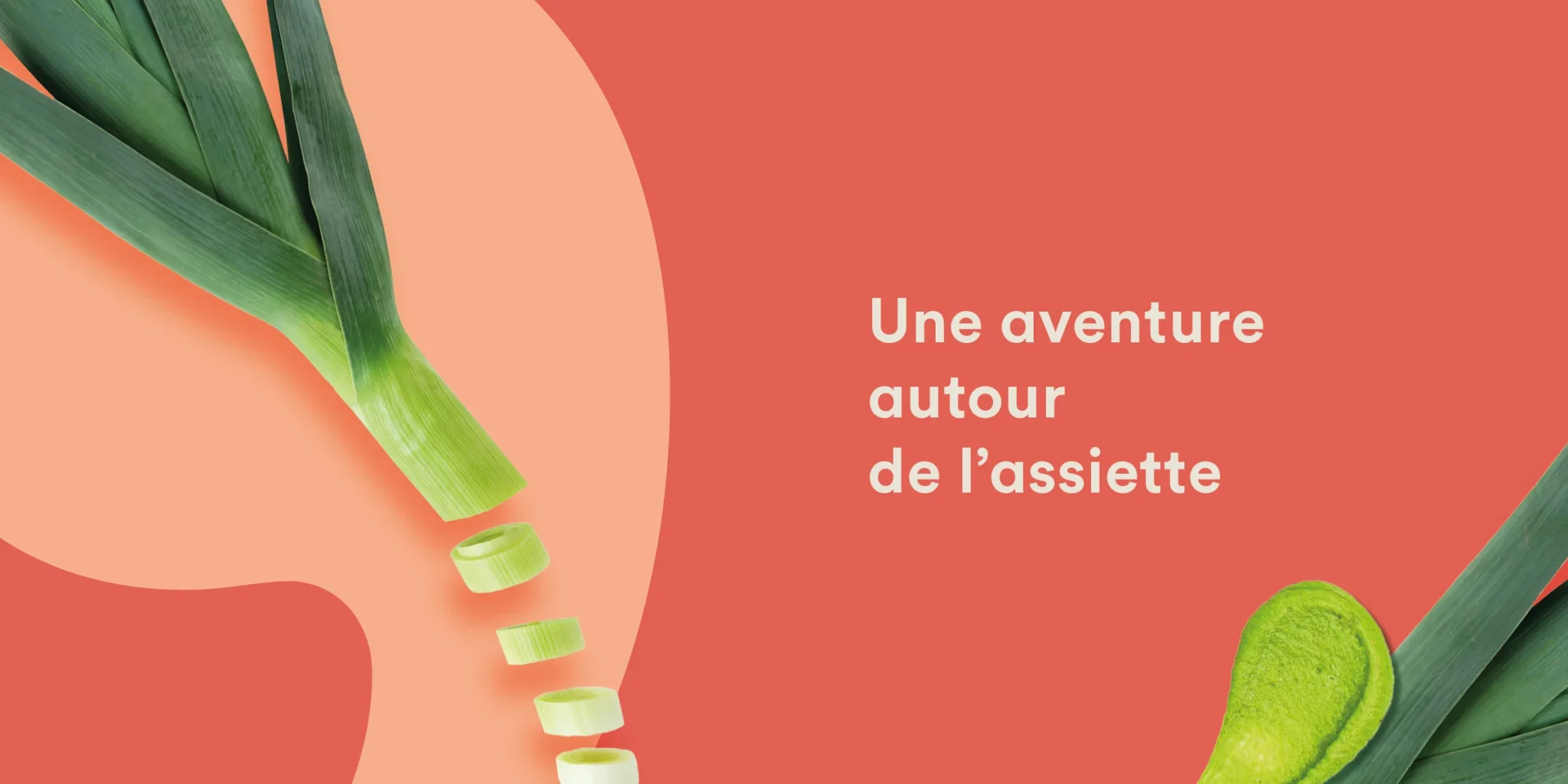 Visuel respectant l'identité visuelle avec leur couleurs, typographie et style photo d'Aliment’terre conçu par Atelier480