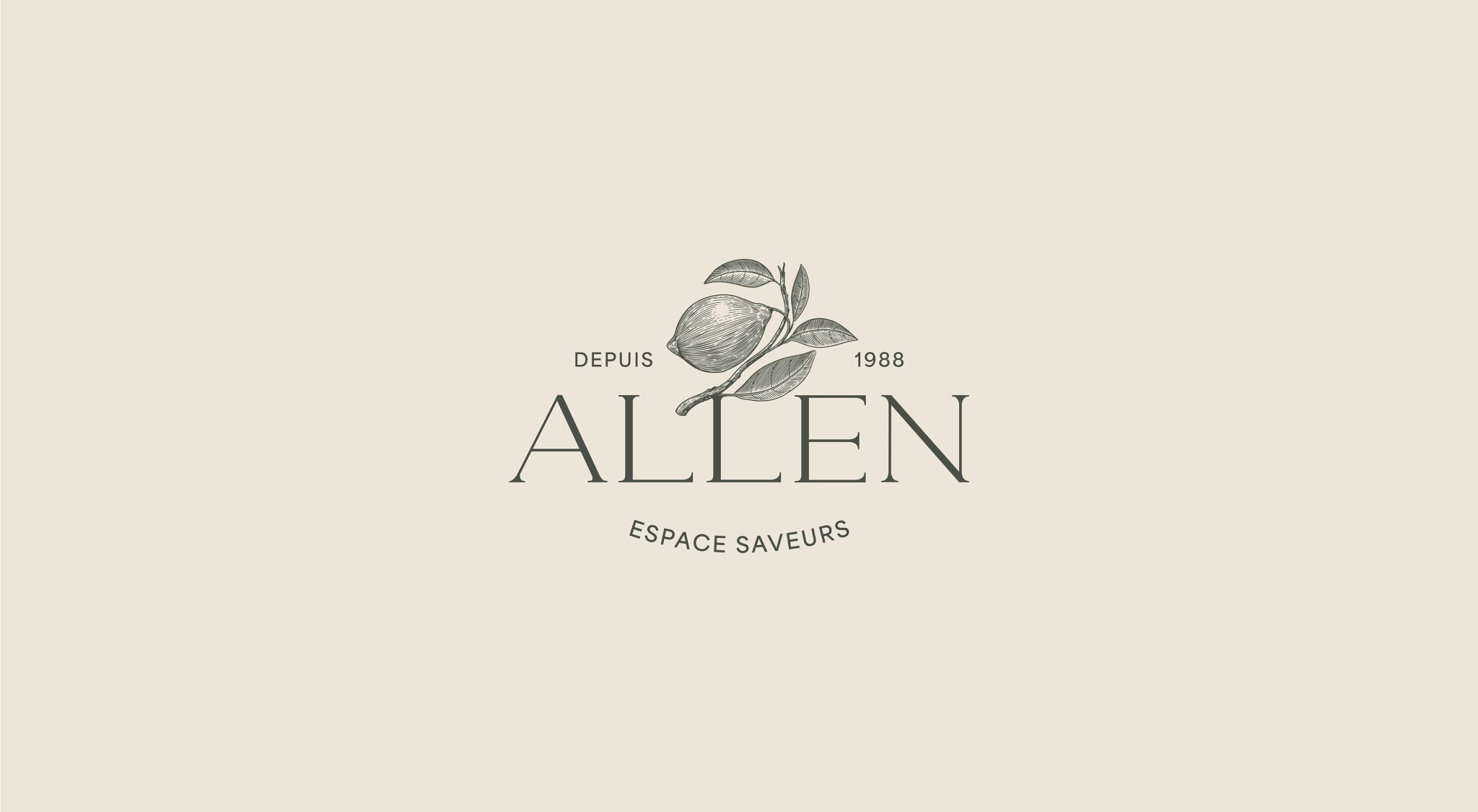 Logo complet avec gravure ancienne Allen espace saveurs