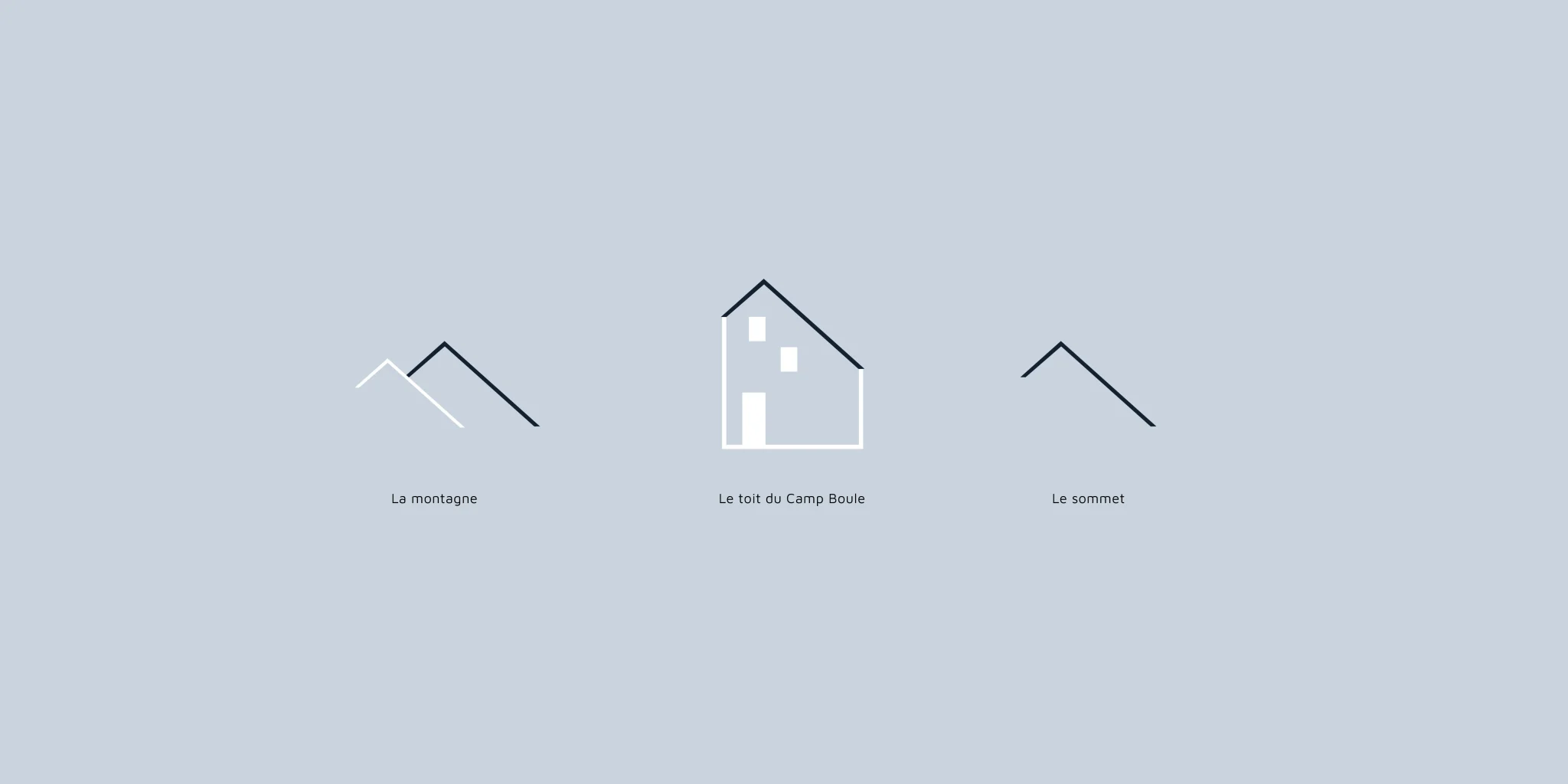 iconographie créée pour l'identité visuelle Camp boule