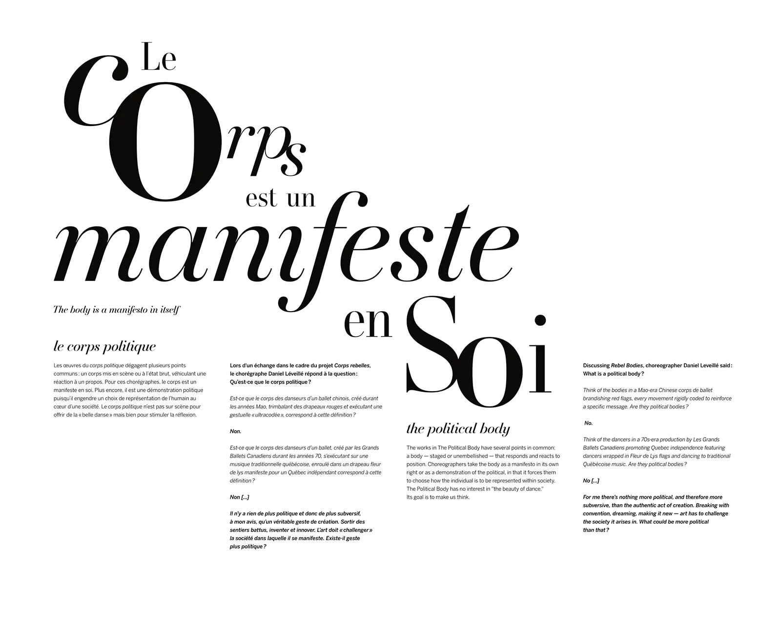 Exemple de visuel typographique créé pour Corps Rebelle.
