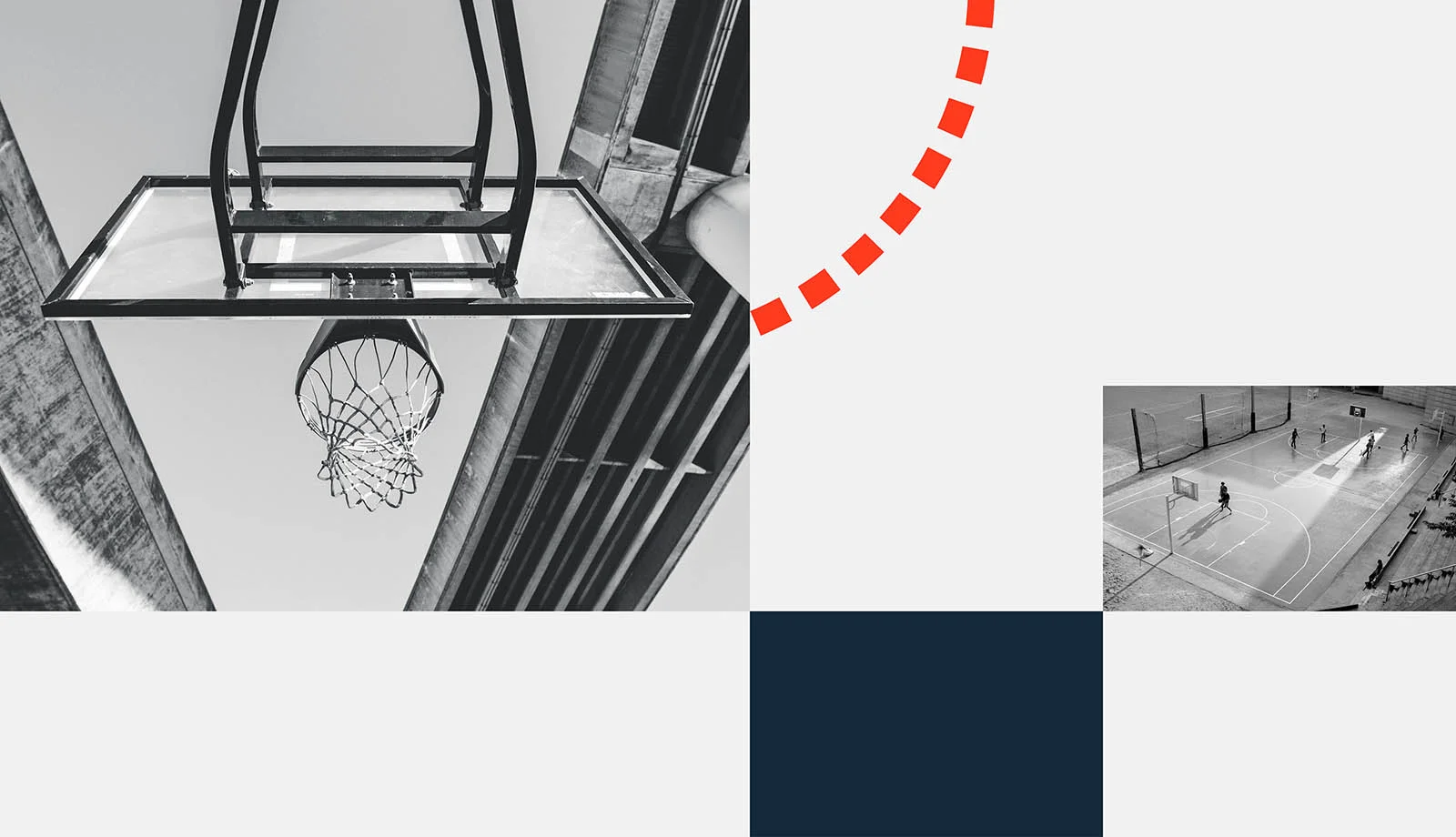 Mosaïque d’images, de couleurs et de motifs représentant l’identité visuelle créée pour Pro Athlete par Atelier 480.